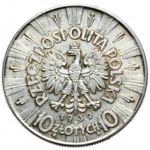 10 zlatých 1939 Pilsudski