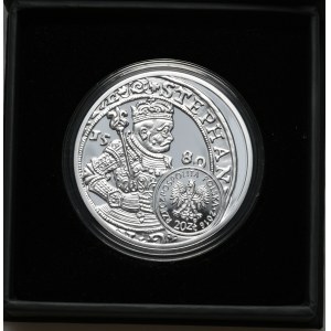Historia Monety Polskiej, 20 zł 2016, Talar Stefana Batorego, w oryginalnym pudełku NBP + folder emisyjny