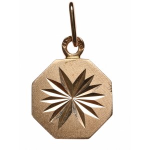 Pendant snowflake, gold sample 583 - USSR