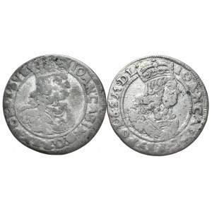Jan Kazimierz, zestaw dwóch szóstaków 1662 Ac-pT, Lwów i 1666 Bydgoszcz