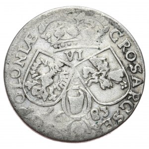 John III Sobieski, sixpence 1683, Cracow, crowned bust