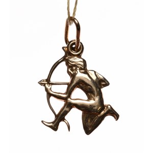 Zawieszka Strzelec - znak Zodiaku, złoto próby 583 - ZSRR