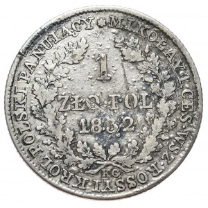 Zabór rosyjski, Mikołaj I, 1 złoty 1832 KG, Warszawa