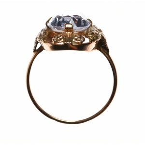 Women's ring with blue garnet, gold sample 583 - USSR