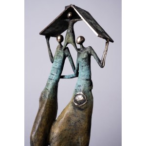 D.Z., Our home is where we are together bronze (height 41 cm)