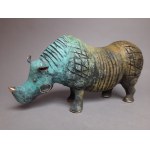 D.Z., Rhinoceros (Bronze. Large, 33 cm wide)
