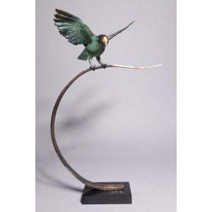 J. Z-Ch., Bird on the Grass (Bronze, height 47 cm, ed. 4/8)