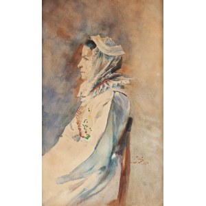 Julian Fałat (1853 Tuligłowy - 1929 Bystra), schlesische Frau in Tracht, 1898
