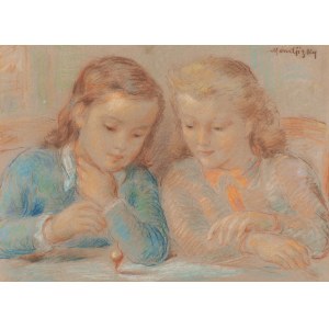 Maurycy (Maurice) Mędrzycki (Mendjizki) (1890 Lodz - 1951 St. Paul de Vance), Mädchen spielen mit einem Kreisel