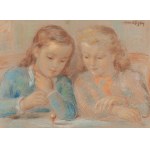 Maurycy (Maurice) Mędrzycki (Mendjizki) (1890 Łódź - 1951 St. Paul de Vance), Dziewczynki bawiące się bączkiem