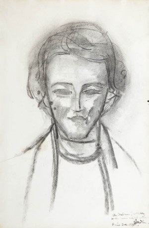 Zygmunt Landau (1898 Łódź - 1962 Tel Aviv), Portret prof. Władysławy Jaworskiej, 1956