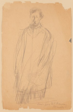 Zygmunt Józef Menkes (1896 Lwów - 1986 Riverdale, USA), Mężczyzna w płaszczu, około1930