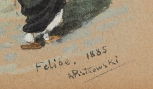 Antoni Piotrowski (1853 Nietulisko Duże k. Kunowa - 1924 Warszawa), Pejzaż z Felibe, 1885