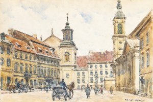 Tadeusz Cieślewski (ojciec) (1870 Warszawa - 1956 Warszawa), Widok na ulicę Freta w Warszawie
