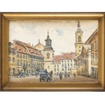 Tadeusz Cieślewski (father) (1870 Warsaw - 1956 Warsaw), View of Freta Street in Warsaw