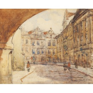 Tadeusz Cieślewski (father) (1870 Warsaw - 1956 Warsaw), Kanonia Street in the Old Town in Warsaw