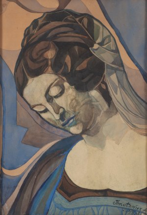 Adolf Inatowicz-Łubiański (1892 - 1971), Portret kobiety, 1938