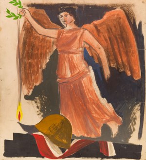 Janusz Maria Brzeski (1907 Warszawa - 1957 Kraków), Nike - projekt plakatu, lata 40. XX w.