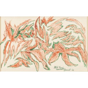 Helena Berlewi (Hel Enri) (1873 - 1970 ), Czerwone kwiaty, 1961