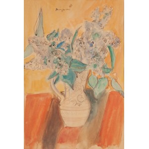 Stanislaw Borysowski (1901 Lviv - 1988 Torun), Lilacs in a vase