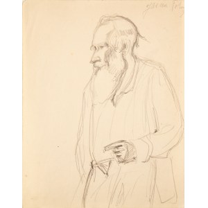 Jan Styka (1858 Lemberg - 1925 Rom), Skizze für ein Porträt von Leo Tolstoi
