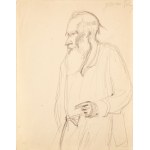 Jan Styka (1858 Lwów - 1925 Rzym), Szkic do portretu Lwa Tołstoja