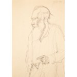 Jan Styka (1858 Lviv - 1925 Rome), Sketch for a portrait of Leo Tolstoy