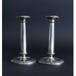 Pair of silver candlesticks, Barcelona, Spain, early 19th century.