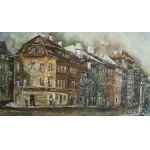 Two-sided painting: obverse - Krakowskie Przedmieście in Warsaw, reverse - landscape; 20th century