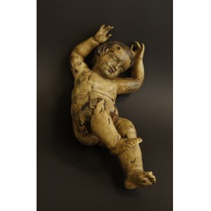 Drewniane putto, autor nieznany, XIX w.