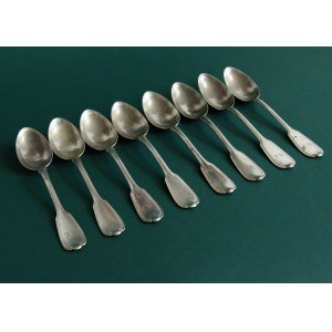 Set of 8 silver spoons, Gdansk, second half of the 19th century (to 1884)