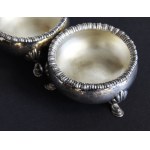 Pair of silver salt cellars, London, England, 1795-1796