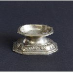 Baroque-style silver salt cellar, Western Europe, 18th century.