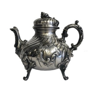 Haller&amp;Rathenau silver teapot, Berlin, Germany, second half of 19th century.