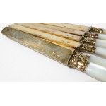 Set of 6 silver gilt fruit knives, Paris, France, 2nd half of 19th century.