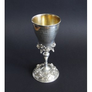 Silver commemorative cup by Sy &amp; Wagner, Berlin, 1878.