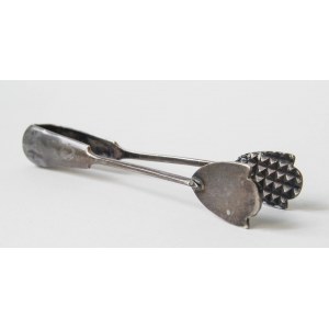 Pre-war silver sugar tongs, Poland, 3rd quarter of 19th century.