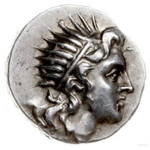 drachma 190-150 pne, magistrat Anaxidotos; Aw: Głowa He...