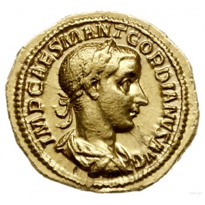 aureus 238-239, Rzym; Aw: Popiersie cesarza w prawo, IM...