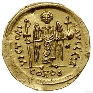 solidus 542-565, Konstantynopol; Aw: Popiersie na wpros...