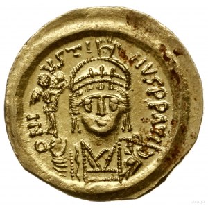 solidus 567-578, Konstantynopol; Aw: Popiersie cesarza ...