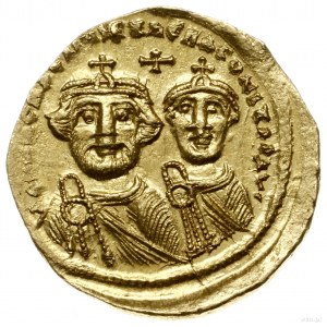 solidus 616-625, Konstantynopol; Aw: Popiersia obu cesa...