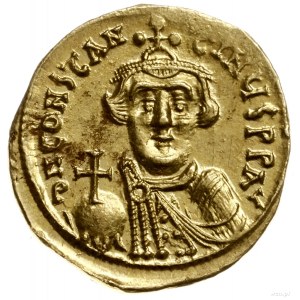 solidus 641-646, Konstantynopol; Aw: Popiersie cesarza ...