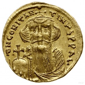 solidus 651-654, Konstantynopol; Aw: Popiersie cesarza ...
