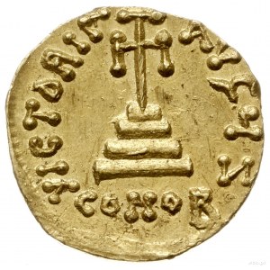solidus 654-659, Konstantynopol; Aw: Popiersia cesarzy ...