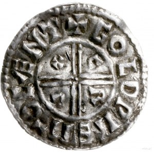 denar typu crux, 991-997, mennica Canterbury, mincerz G...