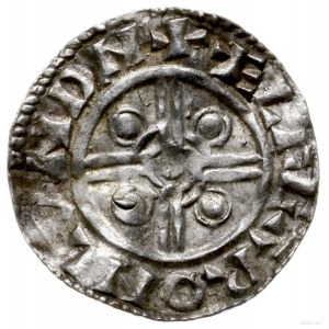 denar typu pointed helmet, 1024-1030, mennica London, m...