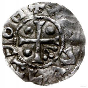 denar 972-999, mennica Praga; Aw: Krzyż prosty z kulkam...