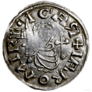 denar 1003-1034, mennica Praga; Aw: Popiersie na wprost...
