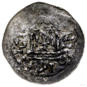 denar 814-840; Aw: Krzyż z kulkami w kątach, HLVDOVVICV...